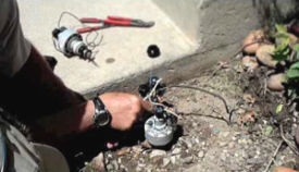 sprinkler repair in Castle Rock CO in progress